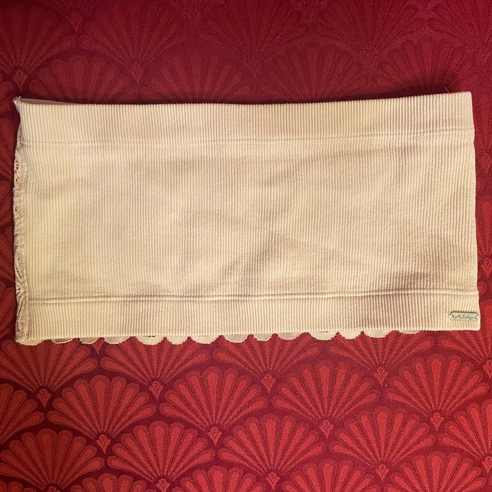 EUC Ribbed Bandeau Bralette. Light Pink. Extra Small.